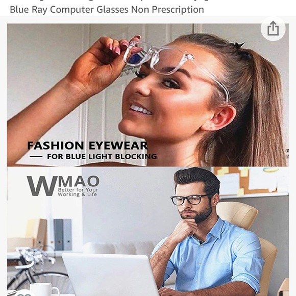 Blue light blocking stylish glasses NWT - Picture 9 of 13